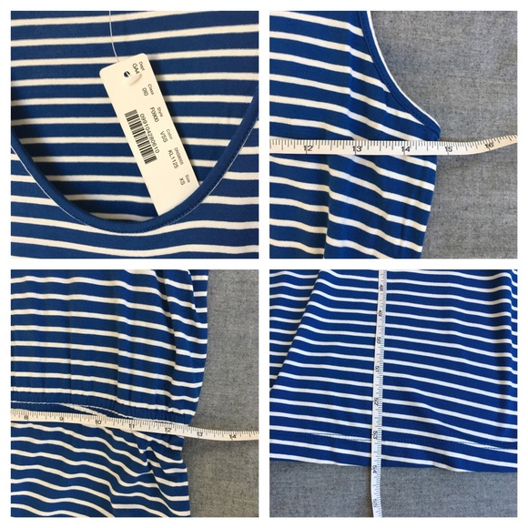 SOLD NWT J. Crew Blue/White Striped Maxi Dress - Picture 6 of 7